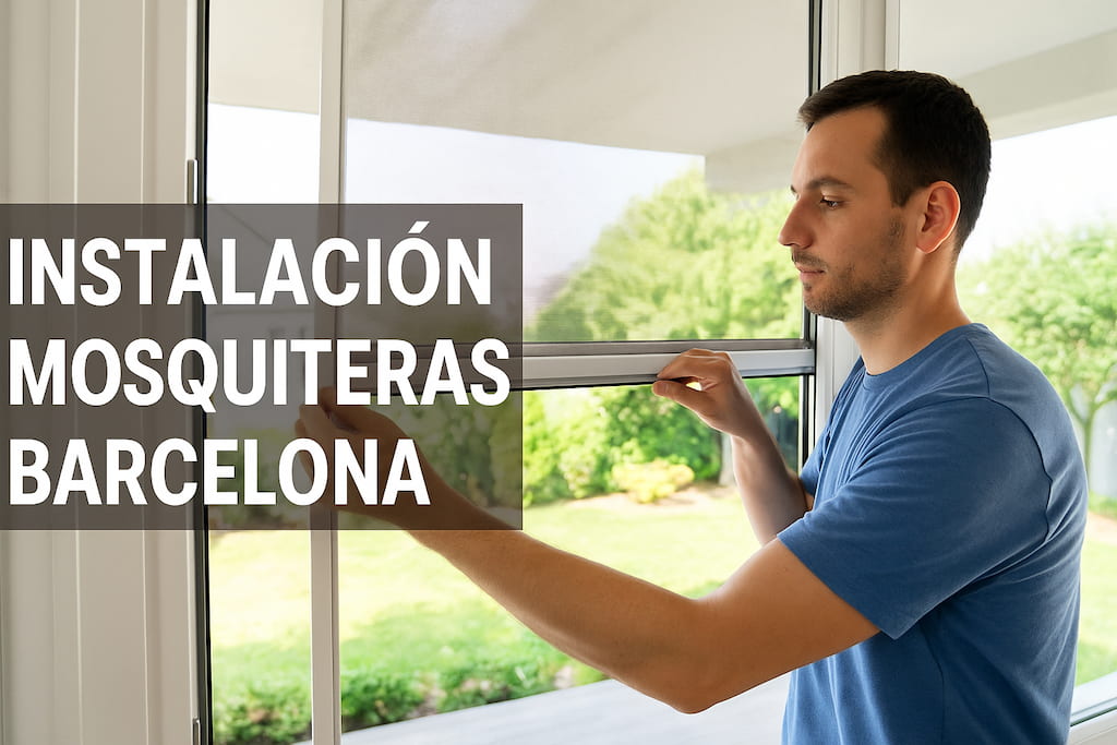 instalacion-mosquiteras-barcelona-chico-bajando-mosquitera