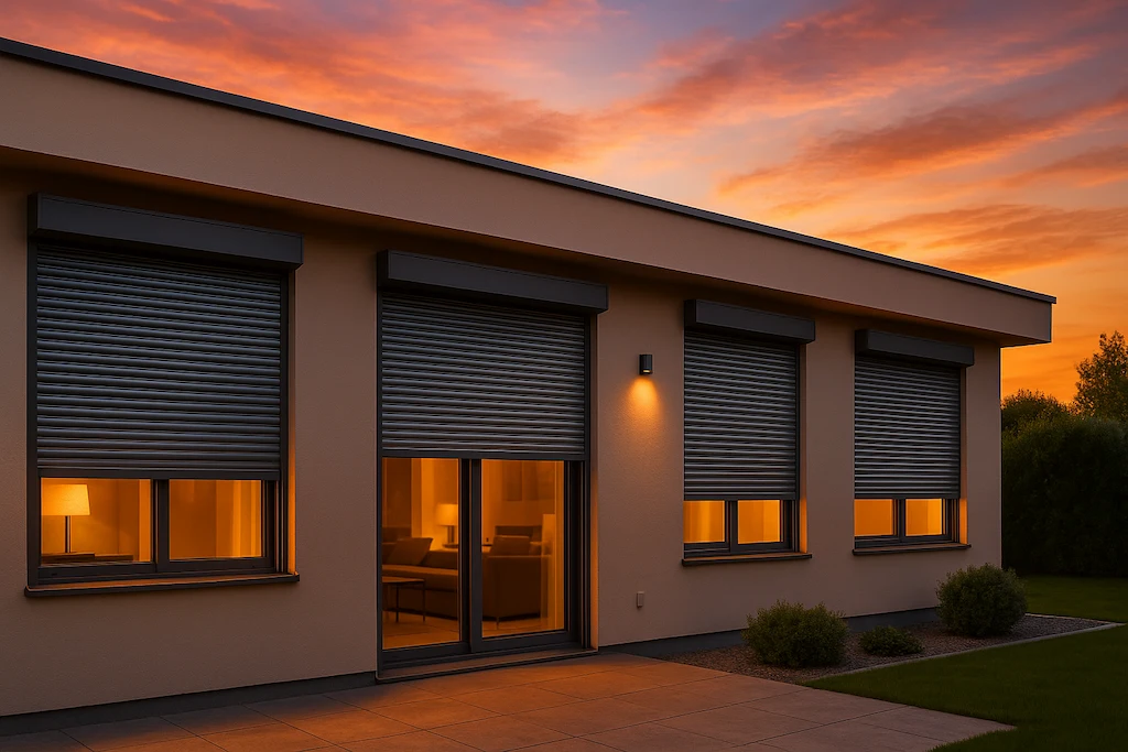 reparacion-persianas-barcelona-casa-moderna-persianas-modernas-atardecer