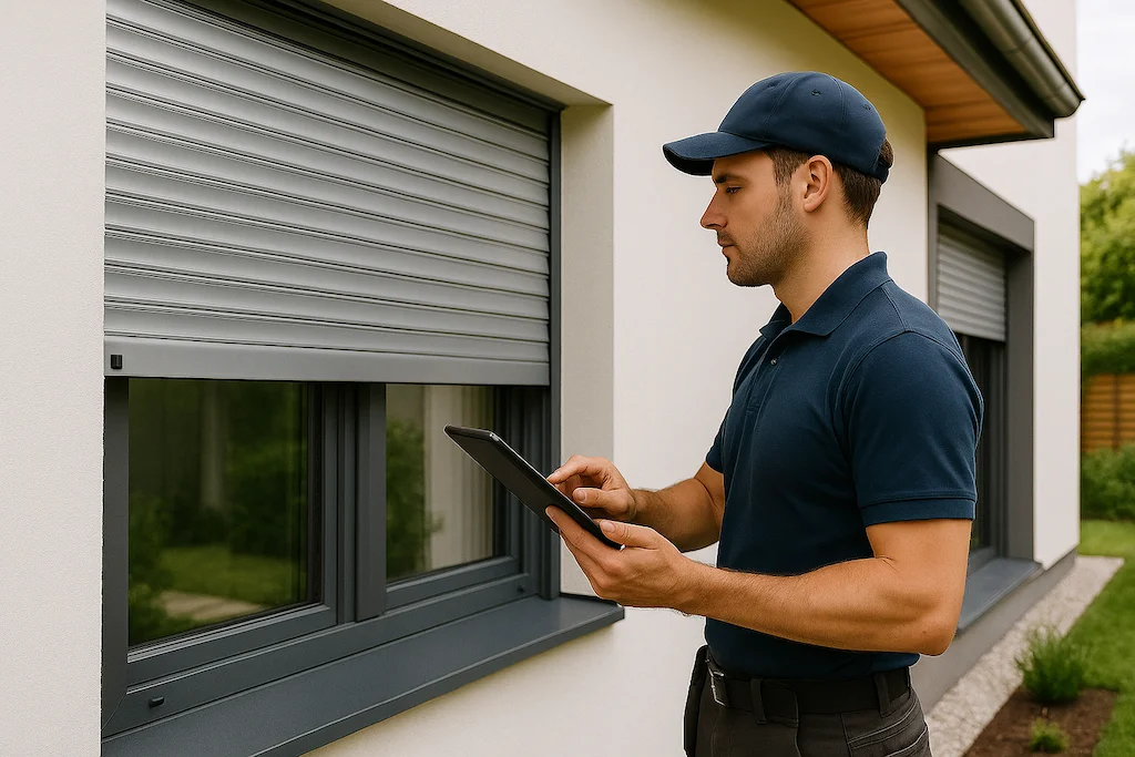 reparacion-persianas-barcelona-tecnico-tablet-domotica
